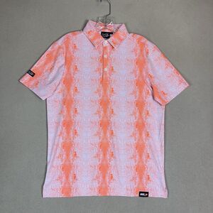 Sunday Swagger Polo‎ Shirt Mens Small Orange Golf Performance Florida Smash